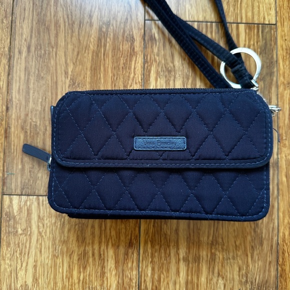 Vera Bradley Bundle Navy and Blue Floral Wristlet and Navy Wallet purse - Picture 7 of 10